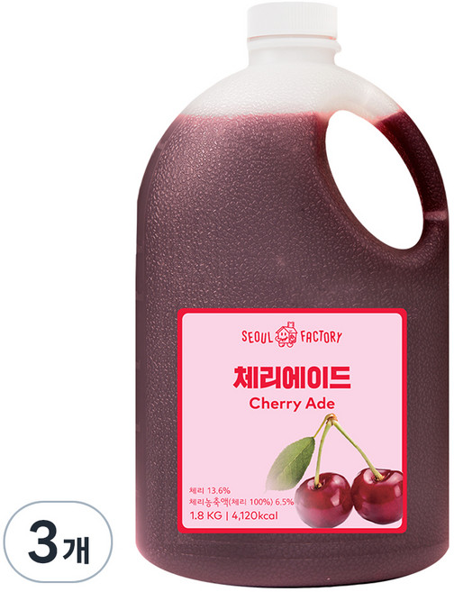 서울팩토리 체리에이드, 1.8kg, 3개