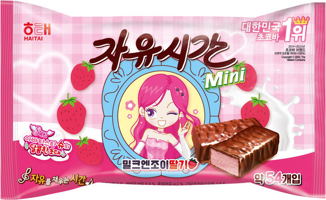 자유시간 미니 밀크앤조이 딸기 초콜릿, 405g, 1개