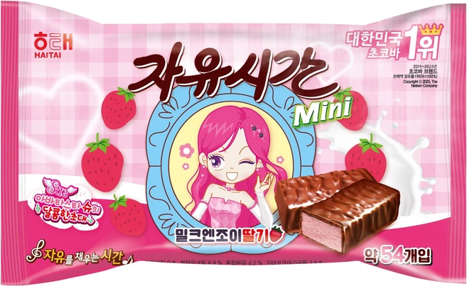 자유시간 미니 밀크앤조이 딸기 초콜릿, 405g, 1개 - 쿠팡