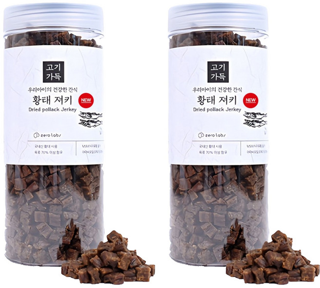 제로랩스 고기가득 져키 강아지 노즈워크 간식, 황태, 1kg, 2개