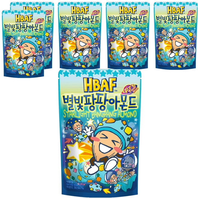 바프 별빛팡팡 아몬드, 190g, 6개
