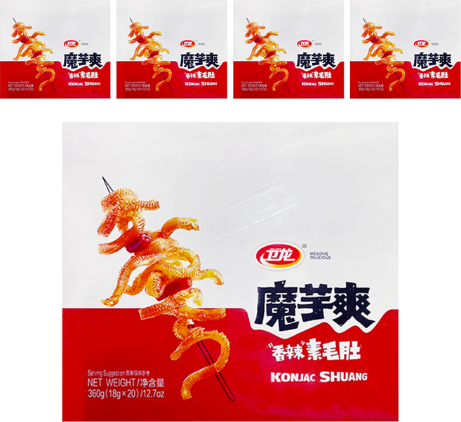 衛龍 香辣素毛肚 20包入, 360g, 5盒