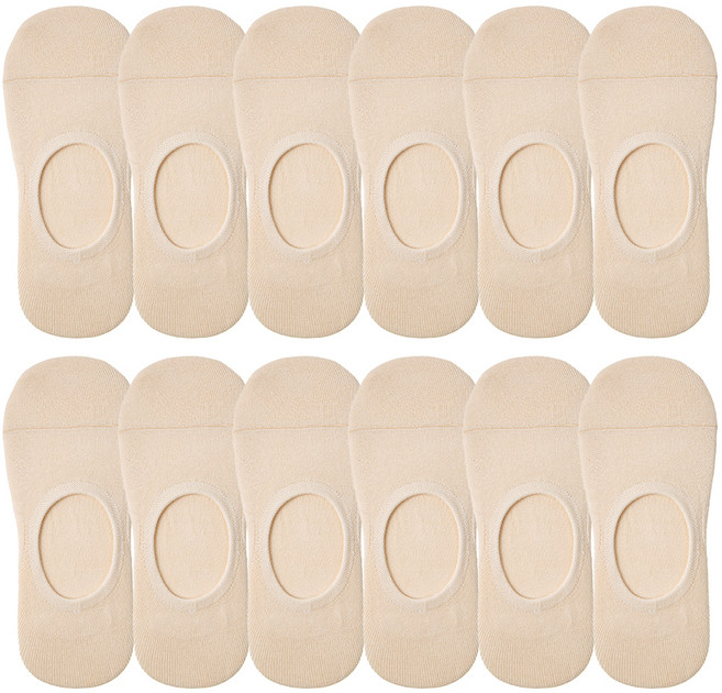 베이스알파 에센셜 여성용 안벗겨짐 페이크삭스 12켤레