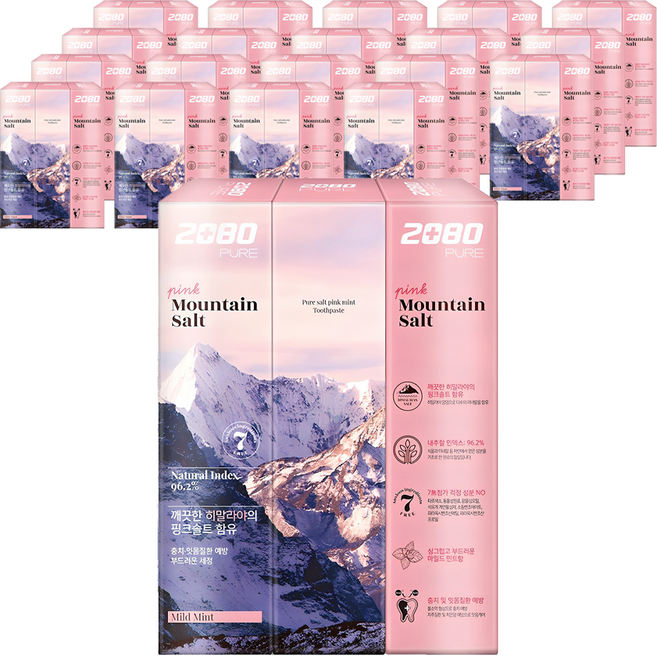 2080 퓨어치약 핑크마일드민트향, 150g, 60개