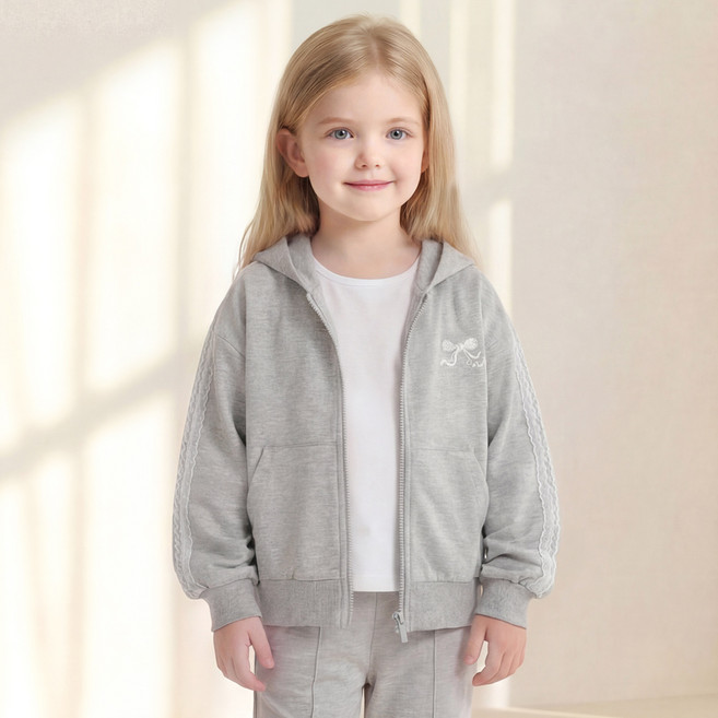 헤이미니 로맨틱 디어 리보니 후드집업 점퍼