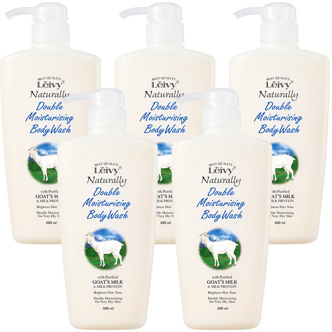 레이비 산양유 바디워시 플로럴 코튼향, 500ml, 5개