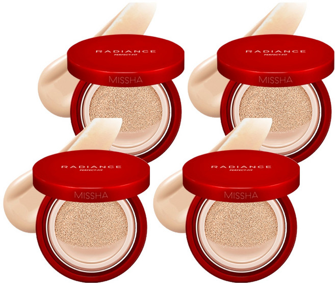 미샤 래디언스 퍼펙트핏 쿠션 15g, 23호 샌드, 4개