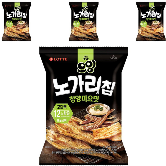 오잉 노가리칩 청양마요맛, 60g, 4개