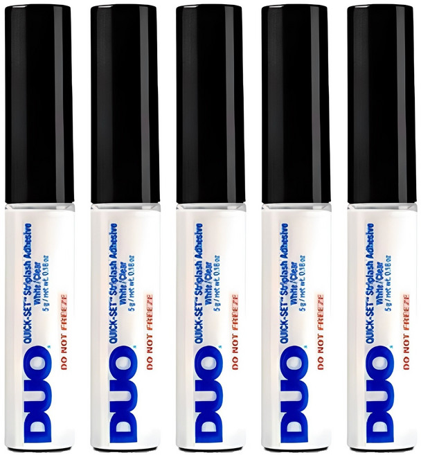듀오 퀵셋 속눈썹 접착제, 클리어, 5개