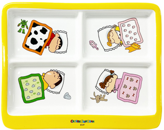 짱구 4절 반찬 나눔접시, 혼합색상, 1개