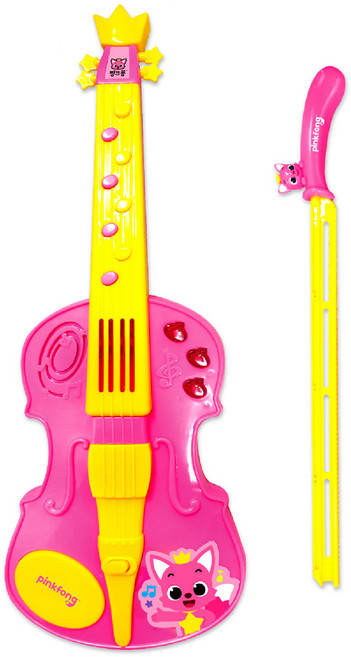 핑크퐁 바이올린 악기놀이완구, 혼합색상, 1개