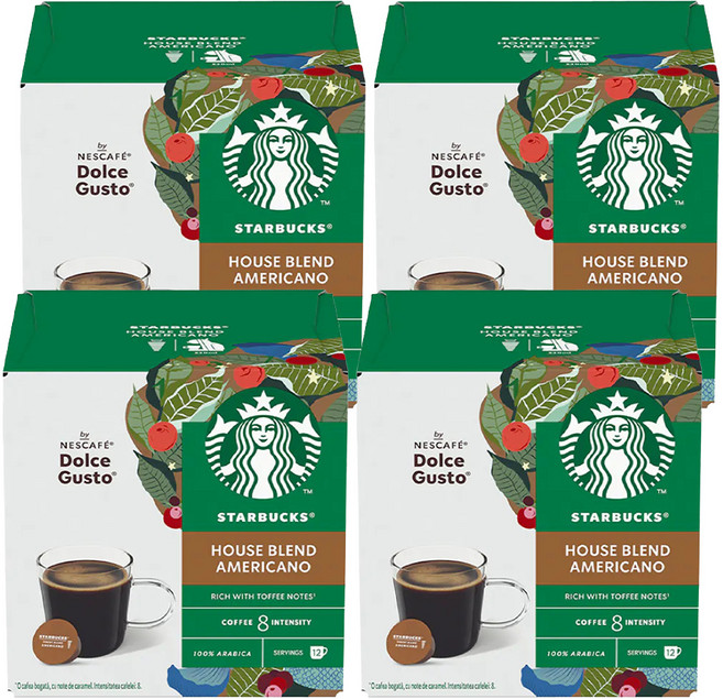STARBUCKS 星巴克 家常美式咖啡膠囊, 8.5g, 12顆, 4盒