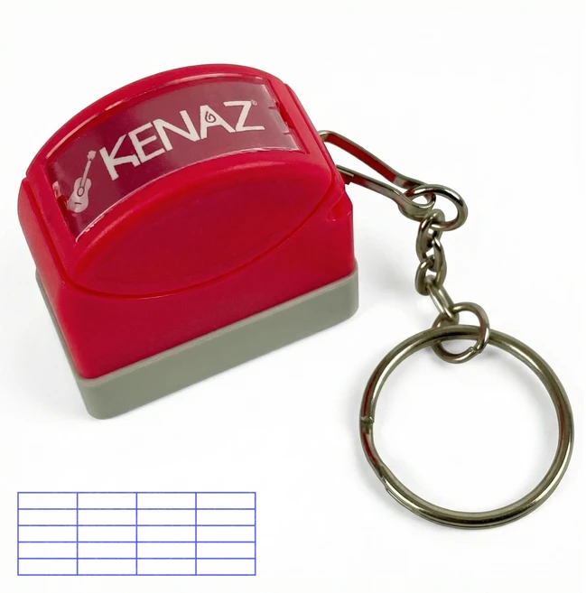 케나즈 열쇠고리형 기타 도장 악보 코드스탬프 KCS5G 레드, 1개 - 쿠팡