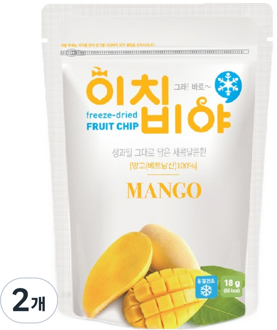 이치비야 동결건조 과일칩 망고, 18g, 2개