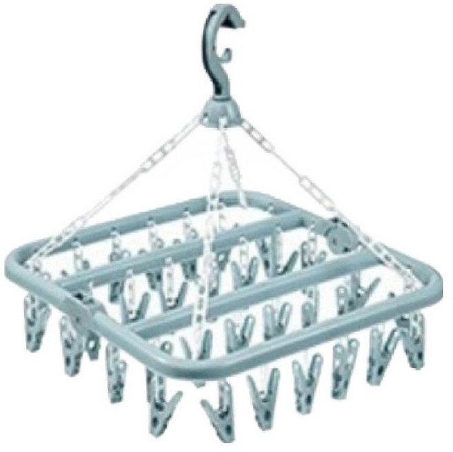 마스마 접이식 문어발 빨래집게, 블루, 1개