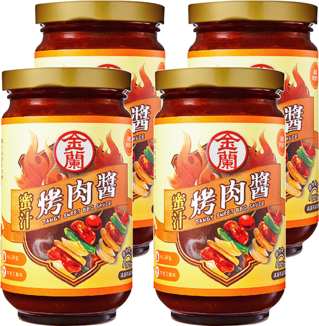 KIMLAN 金蘭 蜜汁烤肉醬, 240g, 4罐