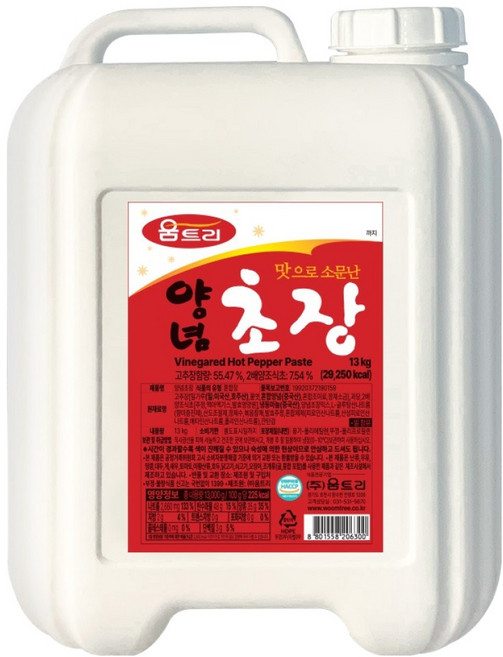 움트리 양념초장, 13kg, 1개