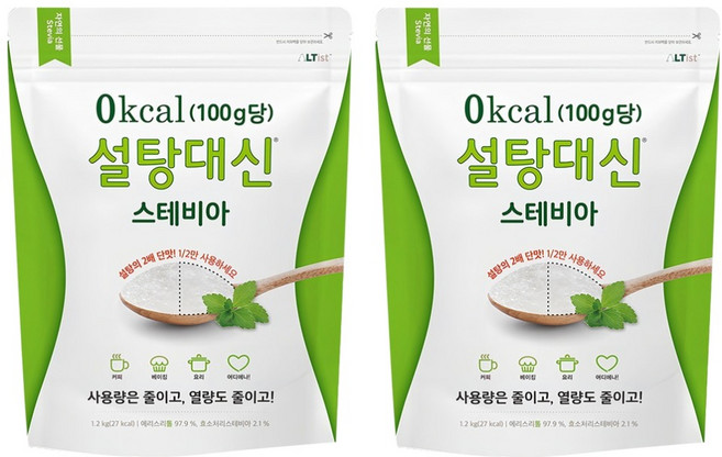 설탕대신 스테비아, 1.2kg, 2개