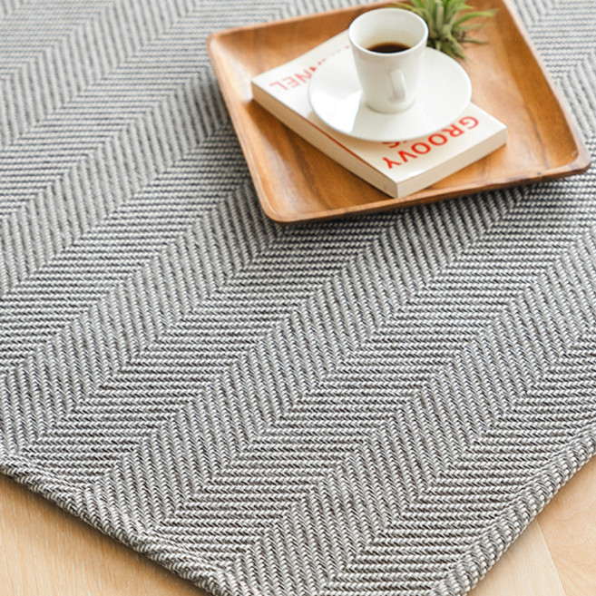 스칸디앤홈 먼지없는 쉐브론 사이잘룩 러그 워셔블 거실 카페트