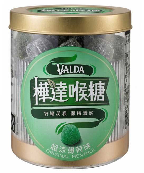 VALDA 樺達 軟喉糖 超涼薄荷口味, 160g, 1罐