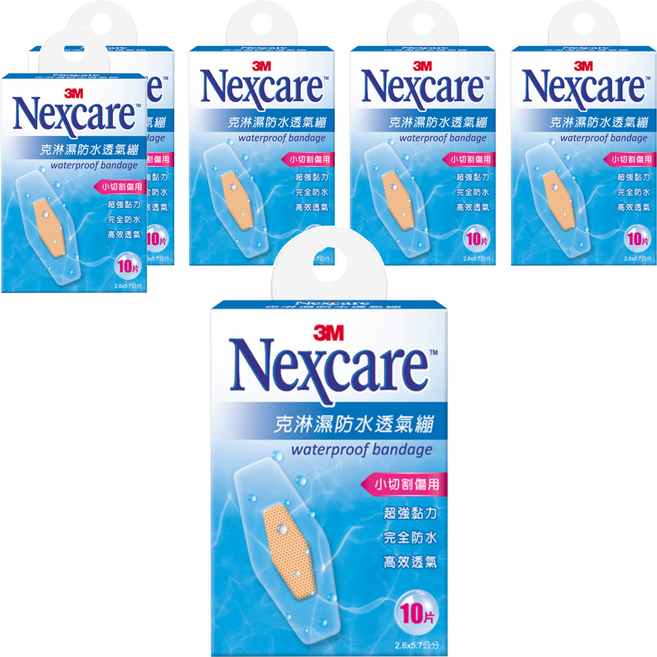 3M Nexcare 克淋濕防水透氣繃 滅菌, 10片, 6盒