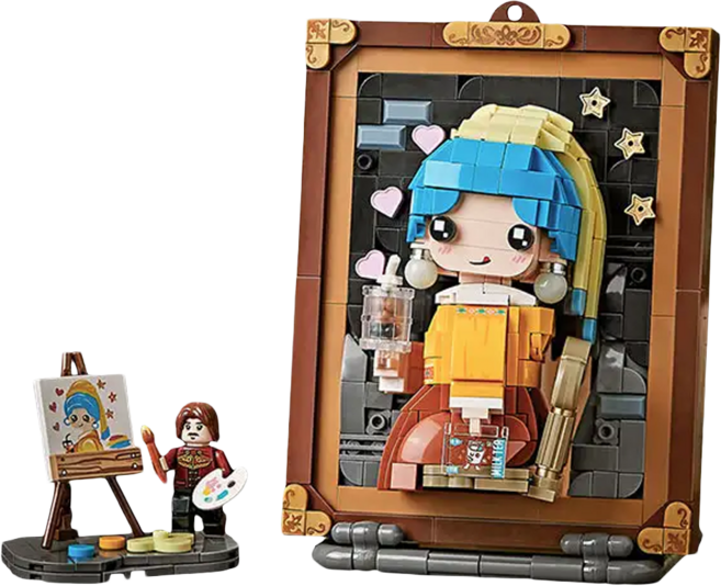 LoZ 喝珍珠奶茶的少女 積木玩具 1287 3歲以上, 1盒