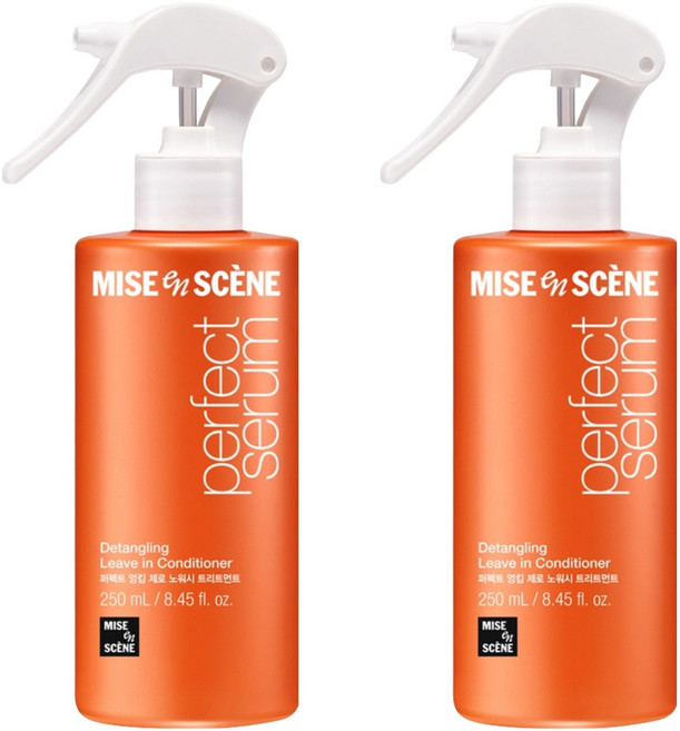 미쟝센 퍼펙트 엉킴제로 노워시 트리트먼트 헤어에센스, 250ml, 2개