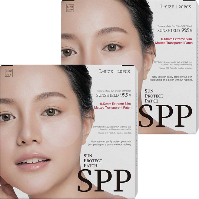 라이프티 SPP 무광 투명썬패치 20매입 L, 2개