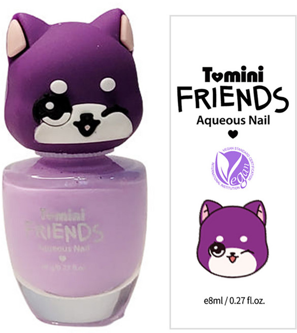 투미니 어린이 프렌즈 수성 네일 8ml, 라벤더강아지, 1개