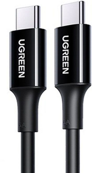UGREEN 綠聯 Type-C-Type-C 5A快充電線/傳輸線, 1m, 黑色, 1條