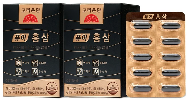 고려은단 퓨어 홍삼, 60정, 2개 - 쿠팡