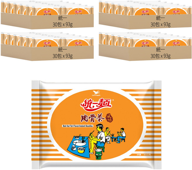 統一 統一麵 肉骨茶風味 93g, 120包