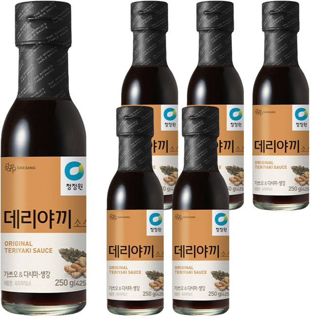 청정원 데리야끼 소스, 250g, 6개