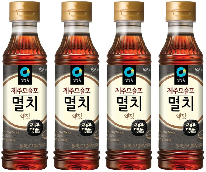 청정원 제주 모슬포 멸치액젓, 400g, 4개