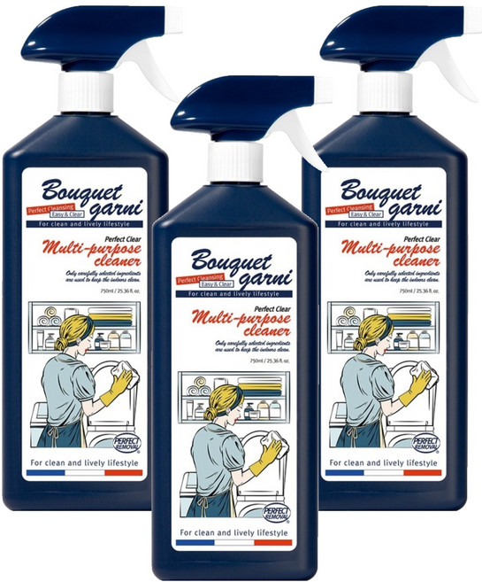 부케가르니 퍼펙트 클리어 다목적 세정제, 750ml, 3개