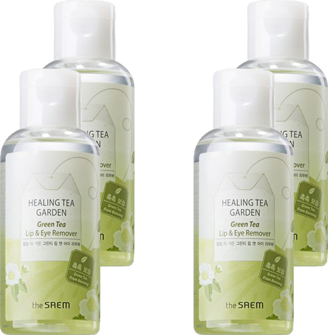 더샘 힐링 티 가든 그린티 립 앤 아이 리무버, 150ml, 4개