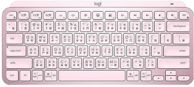 logitech 羅技 MX Keys Mini 智能無線鍵盤 507g, 玫瑰粉色, KEYL257B, 一般軸