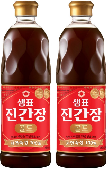 샘표 진간장 골드, 860ml, 2개