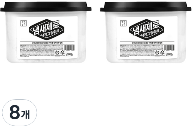 생활공식 냄새제로 냉장고 탈취제, 8개, 300g
