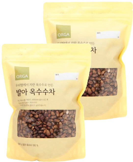 올가홀푸드 발아 옥수수차, 500g, 1개입, 2개