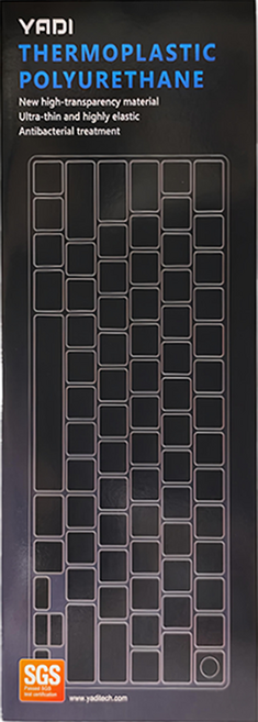 YADI 亞第 超透光抗菌鍵盤保護膜 MacBook Pro 13 A1706 專用, 透明色, 1個