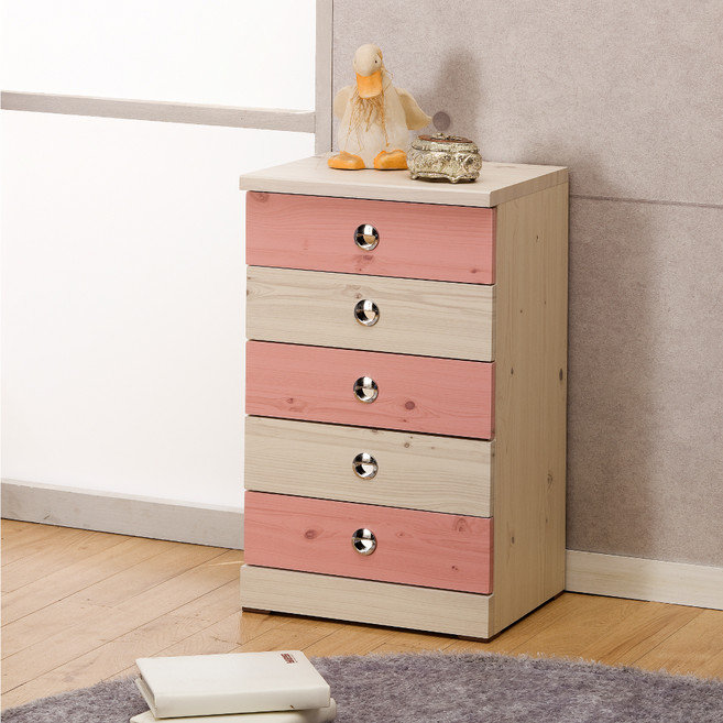 조은세상 5단 서랍장, 워시핑크