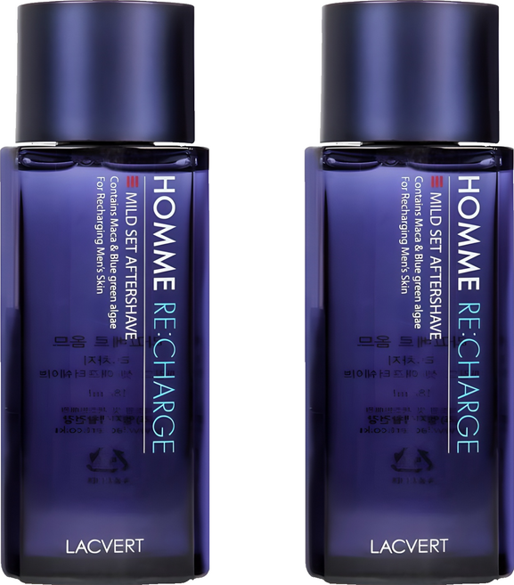 라끄베르 옴므 리차지 마일드 셋 애프터쉐이브, 185ml, 2개