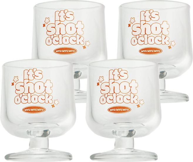 MYUMYUMYU 沐慕家居 玻璃Shot杯禮盒組 4個 50ml, 1組, 透明色