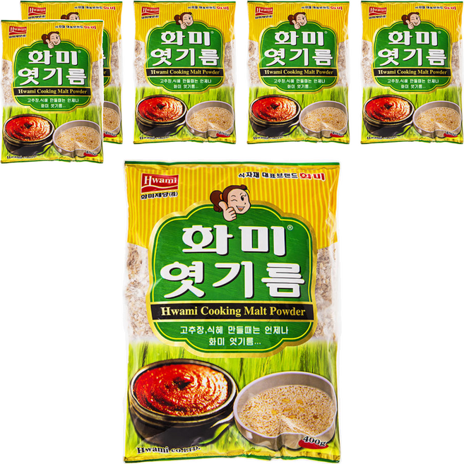 화미 기름 모음 엿기름, 400g, 6팩