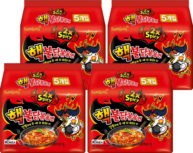 Samyang Foods 三養 Buldak火辣雞肉風味鐵板炒麵 2倍辣風味 140g, 20包