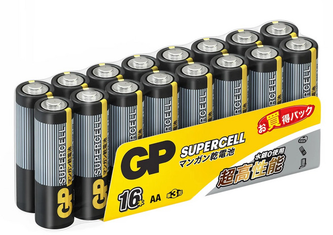 GP Batteries 超霸 超強碳鋅電池 3號, 16顆, 1組
