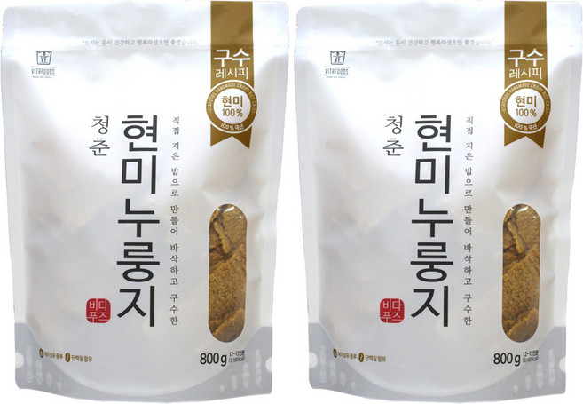 청춘누룽지 현미, 800g, 2개