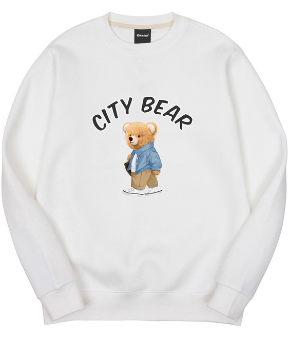 옥스타 남녀공용 시티베어 특양면 맨투맨 3SSP004