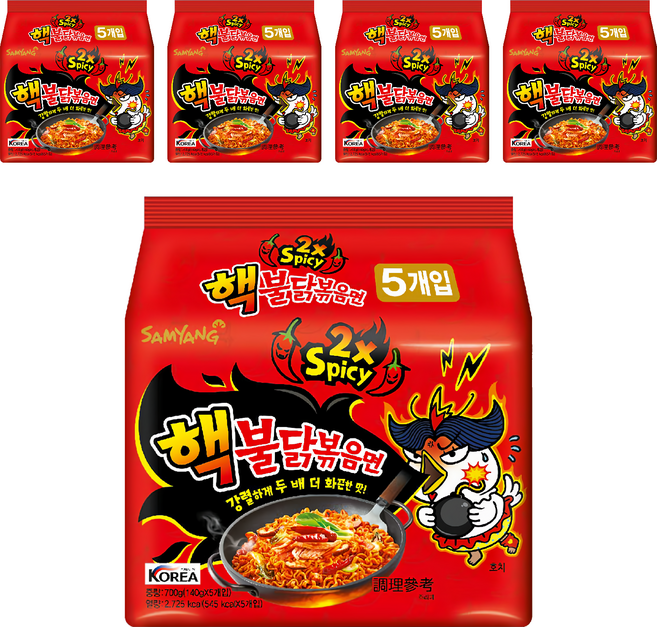 Samyang Foods 三養 Buldak火辣雞肉風味鐵板炒麵 2倍辣風味 140g, 25包